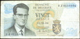 BELGIA 20 Franków z 1964 roku