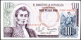 KOLUMBIA 10 Pesos z 1980 roku stan bankowy UNC