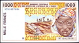 AFRYKA ZACHODNIA 1000 Franków 1996 rok stan bankowy UNC