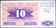 BOŚNIA I HERCEGOWINA 10 Dinarów 1992 rok stan bankowy UNC