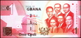 GHANA 1 Cedi z 2007 roku stan bankowy UNC