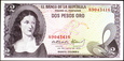 KOLUMBIA 2 Pesos z 1972 roku stan bankowy UNC