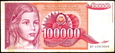 JUGOSŁAWIA 100000 Dinarów z 1989 roku