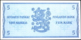 FINLANDIA 5 Marek z 1963 roku stan bankowy UNC