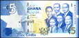 GHANA 5 Cedis z 2010 roku stan bankowy UNC
