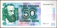 NORWEGIA 50 Koron z 1990 roku