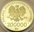 200 000 zł - Jan Paweł II kratka - 1989 - 12 Oz. Au999