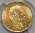 Dania 20 koron 1873 PCGS MS63