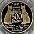 Francja - 500 franków 1997 - Andre Malraux - 17 g Au920 1/2 Oz.