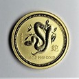15 $ - 2001 - Rok Węża - Australia - 1/10 Oz. Au999