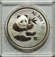 Chiny - 10 yuan - 2000 - Panda - 1 Oz. Ag999