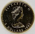 Kanada - 5 dolarów 1983 - Liść Klonu - 1/10 Oz. Au999 (2)