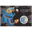 Australia 1 dolar 2024 Lunar III Rok smoka Blue Dragon 1 oz Ag999