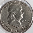 Half Dollar Franklin 1951 Mennica P