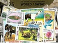 Zestaw 25 znaczków pocztowych - ŚWIAT