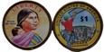 1 dolar (2015) Indianka Native Sacagawea KOLOR dwustronny Mennica D