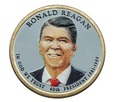 1 dolar (2016) Prezydenci USA Ronald Reagan KOLOR dwustronny P