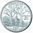 25 centów (2001) Stany USA - Vermont Mennica Philadelphia