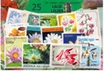Zestaw 25 znaczków pocztowych - LILIE