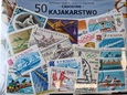 Zestaw 50 znaczków pocztowych - KAJAKARSTWO