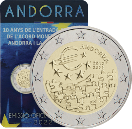 2 Euro 2022 - Andora ( 10. lat euro )