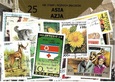 Zestaw 25 znaczków pocztowych - AZJA