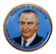 1 dolar (2015) Prezydenci USA Lyndon B. Johnson KOLOR dwustronny P