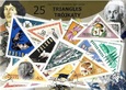 Zestaw 25 znaczków pocztowych - Trójkąty