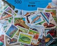 Zestaw 500 znaczków pocztowych - RYBY