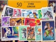Zestaw 50 znaczków pocztowych - CYRK