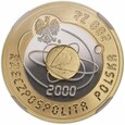 200 zł 2000 - Rok 2000 przełom tysiącleci - NGC PF 69 UC