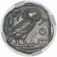 Grecja Attyka Ateny - Tetradrachma 440-404 p.n.e. NGC XF