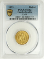 Czechosłowacja - dukat 1923 - PCGS MS62