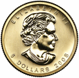 Kanadyjski Liść Klonowy - 2008 - 1/10 uncji - Złoto