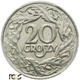 PGNUM - 20 groszy 1923, Warszawa. PCGS MS 65