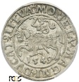 PGNUM - Półgrosz (1/2 grosza) 1549, mennica Wilno. PCGS MS 62