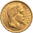 Francja, 20 franków 1867 A, Paryż, Napoleon III,