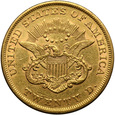 USA 20 dolarów 1854, Double Eagle - duża data