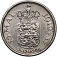 Dania, 2 korony, srebrny jubileusz, 1937 rok, #KJ