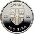 Ghana, 100 sika 2000, Ochrona fauny morskiej, #FR4