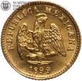 Meksyk, 1 peso 1899 Mo, złoto