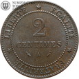 Francja, 2 centimes, 1893 rok