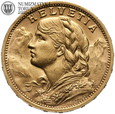 Szwajcaria, 20 franków 1907 B, złoto