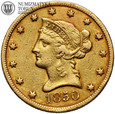 USA, 10 dolarów 1850 O, Nowy Orlean, złoto