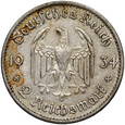 Niemcy, 2 marki 1934 A, Kościół z datą