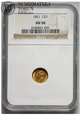 USA, 1 dolar 1851, złoto, NGC AU50, #WR