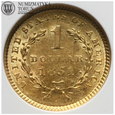 USA, 1 dolar 1851, złoto, NGC AU50, #WR