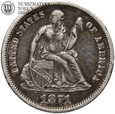 USA, 10 centów (dime) 1871 S, Liberty Seated