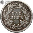 USA, 10 centów (dime) 1871 S, Liberty Seated