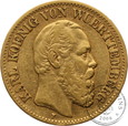 Wuerttemberg, 10 marek, 1876 rok, złoto